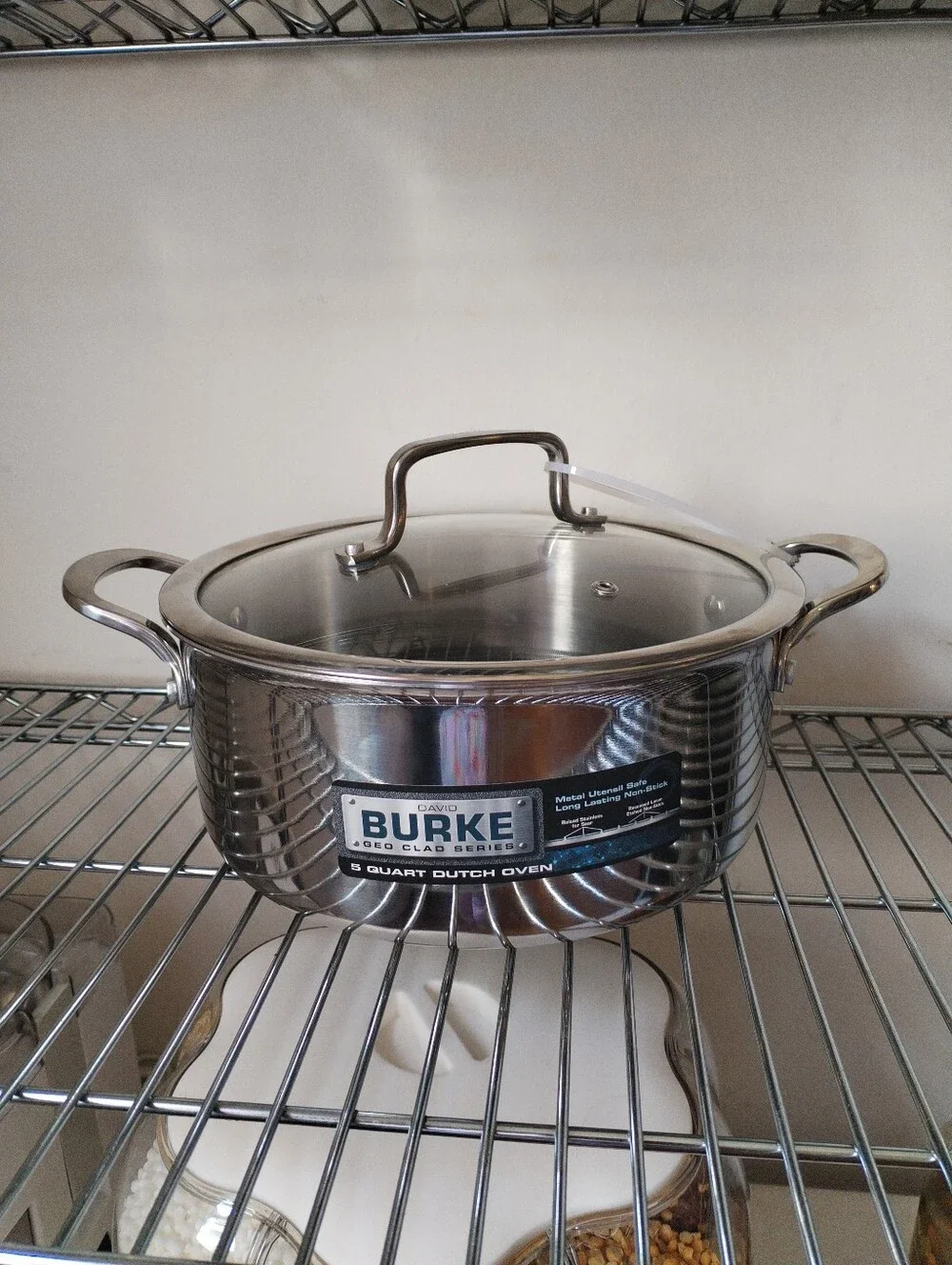 David Burke 5-Quart Geo Clad Series Stainless Steel Dutch Oven